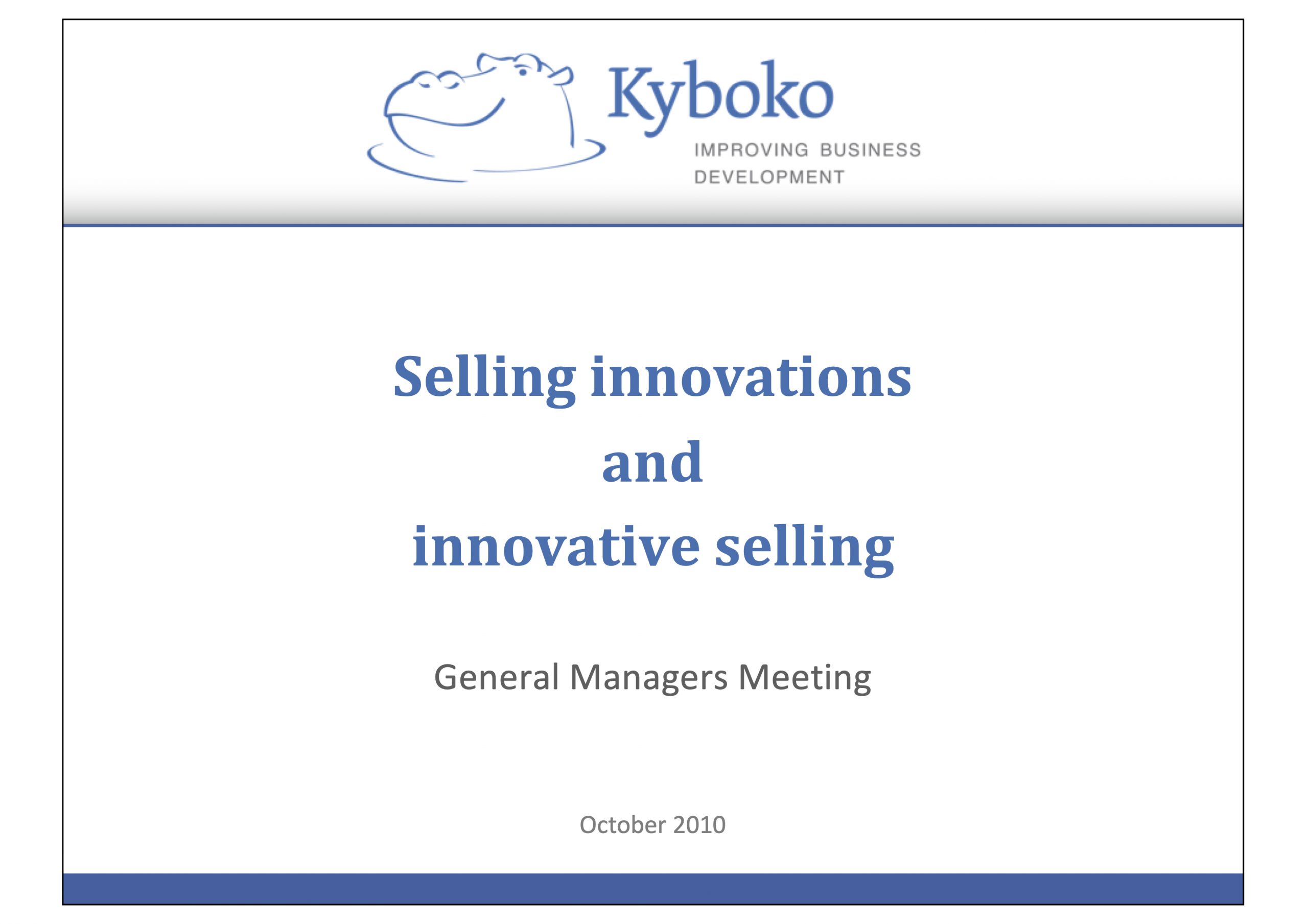 selling innovations